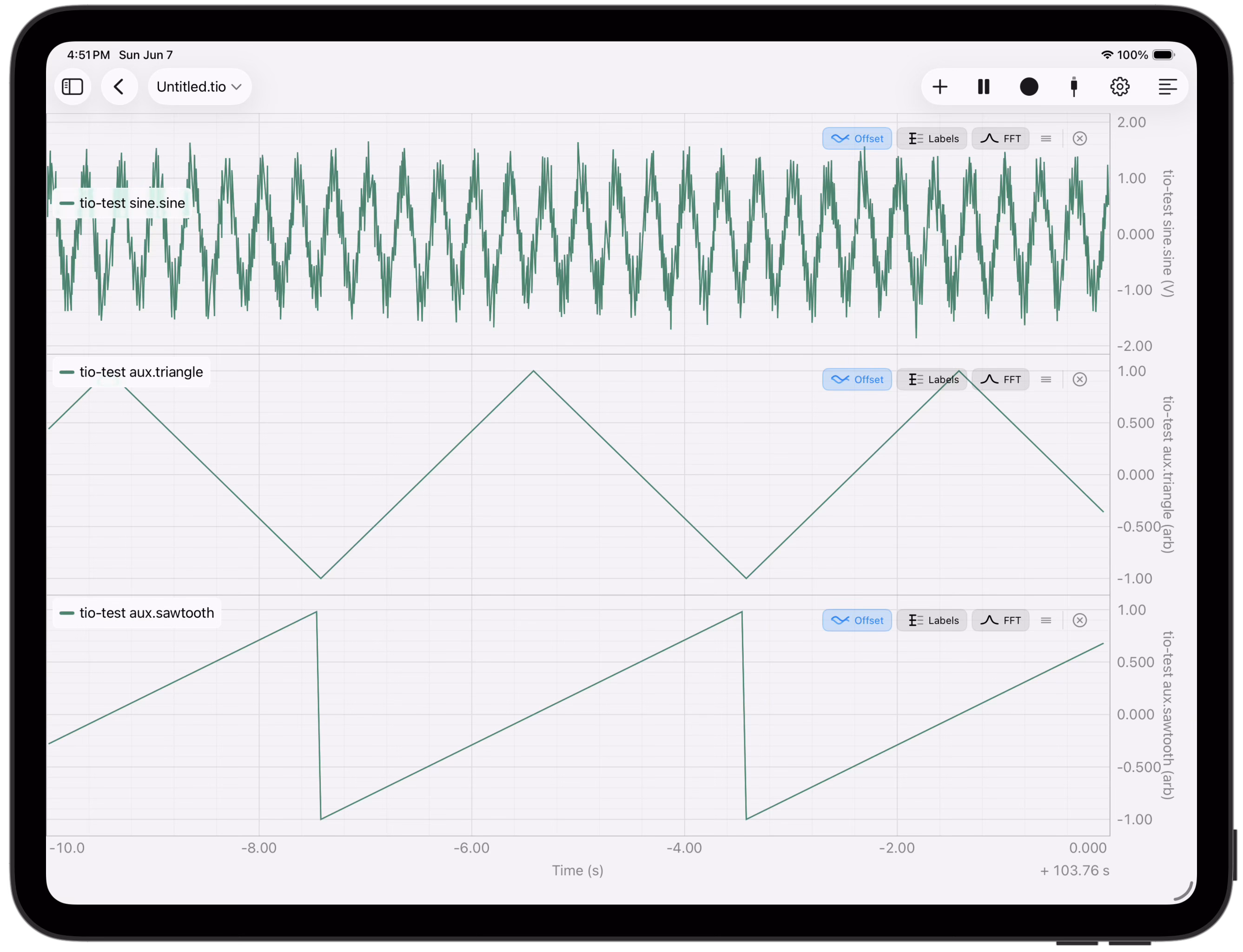 Multiple plots on iPad