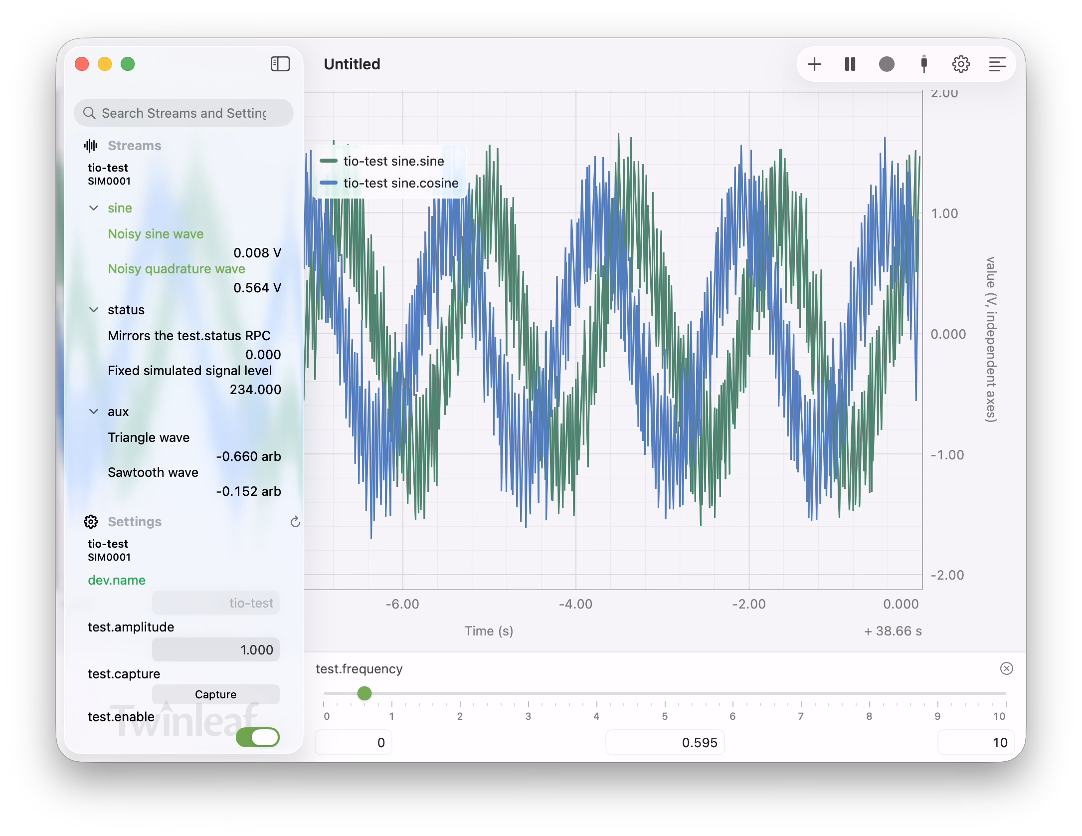 Time series view